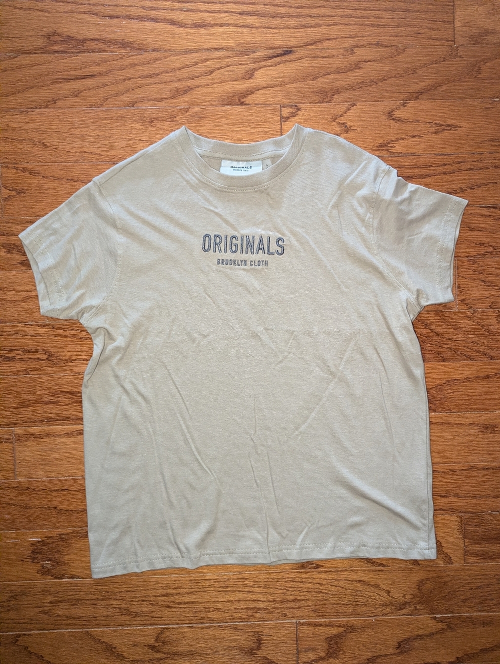Originals Brooklyn Cloth tee - large - stone / tan brown - oversized & soft